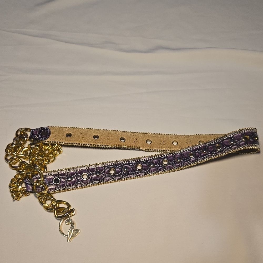 Baby Phat Gold and Purple Chain Belt